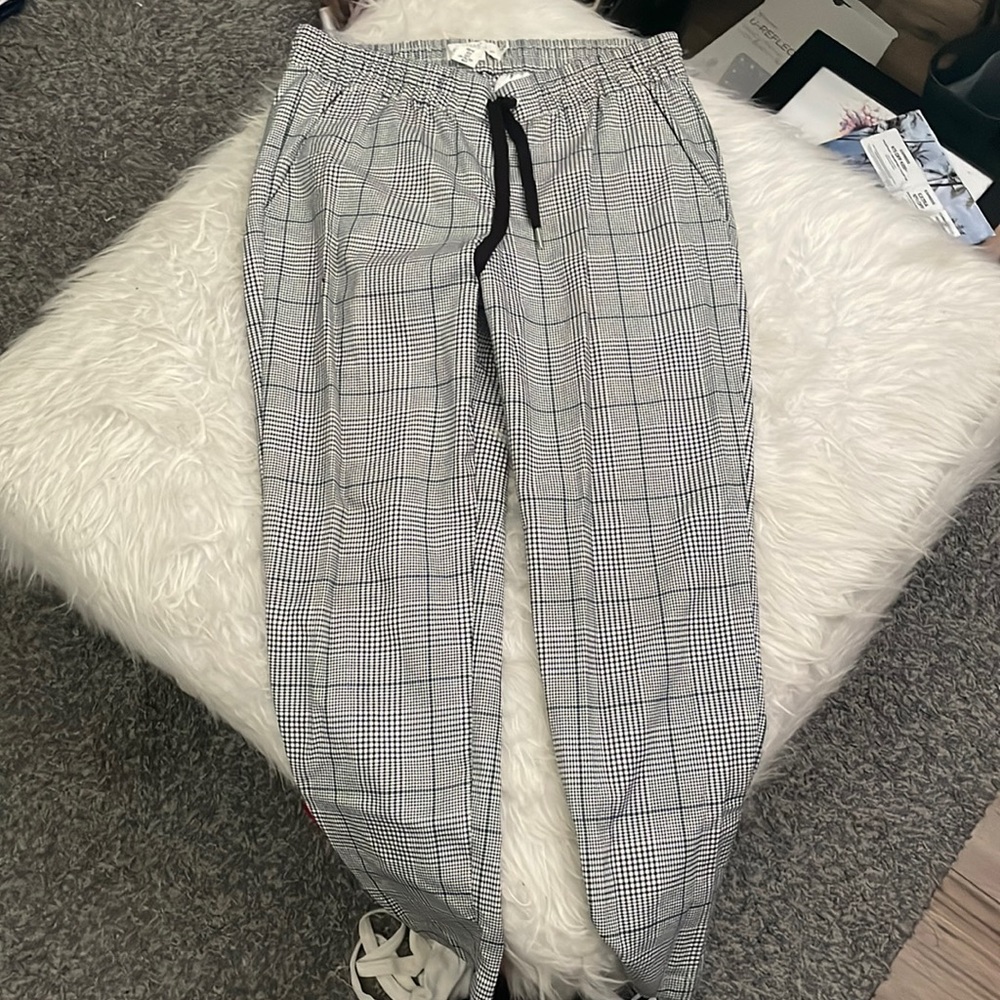 Plaid work pants